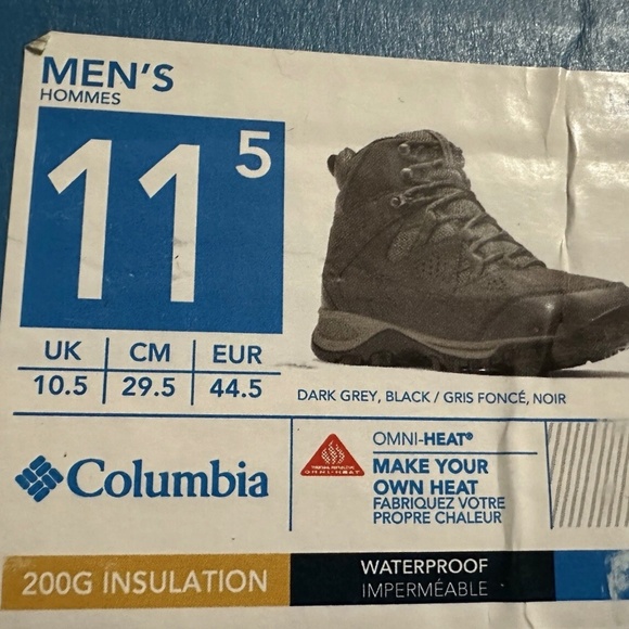 Columbia Men Liftop III Snow Winter Boots Insulated High Traction Waterproof 11. - Picture 6 of 6